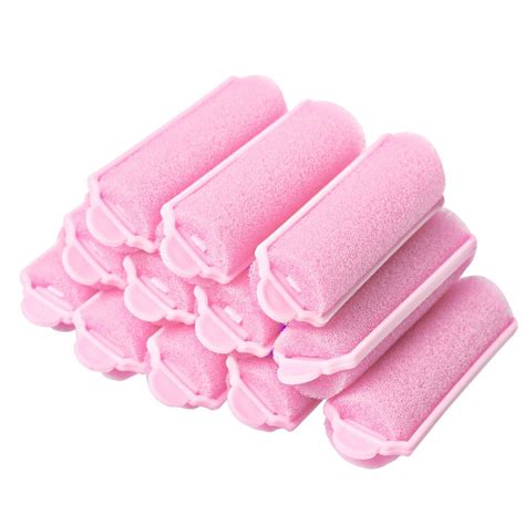 pink sponge hair curlers